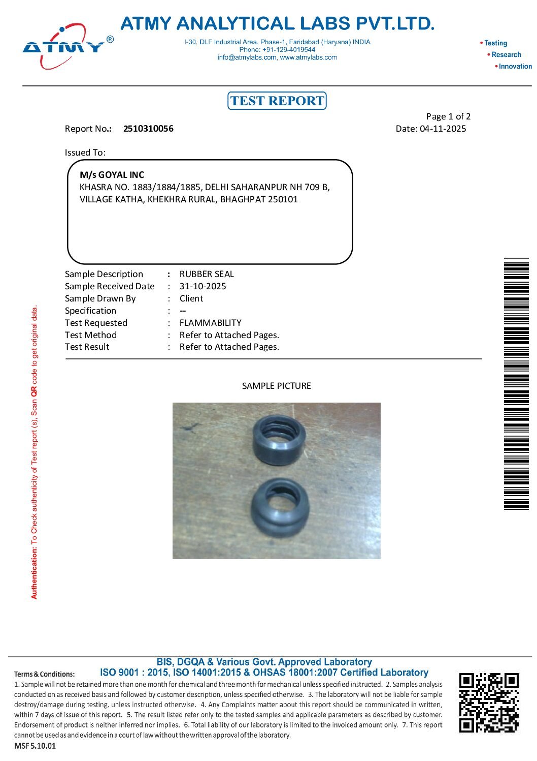 FLAMABILITY-UL-94 2021